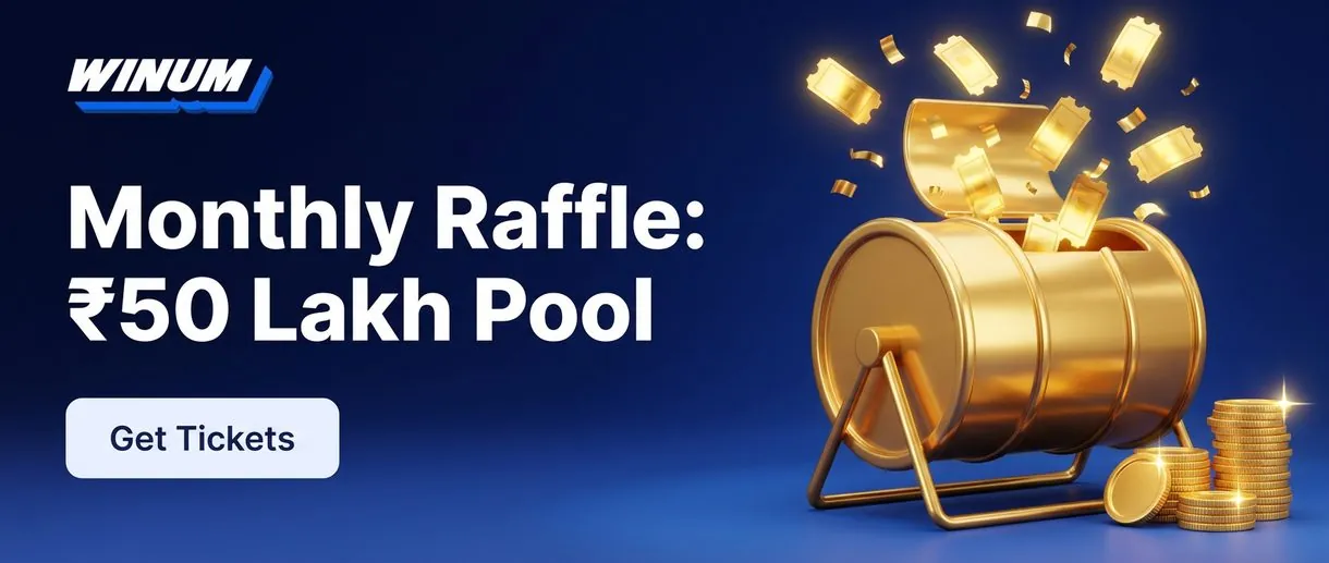 Winum monthly raffle with ₹50 lakh prize pool