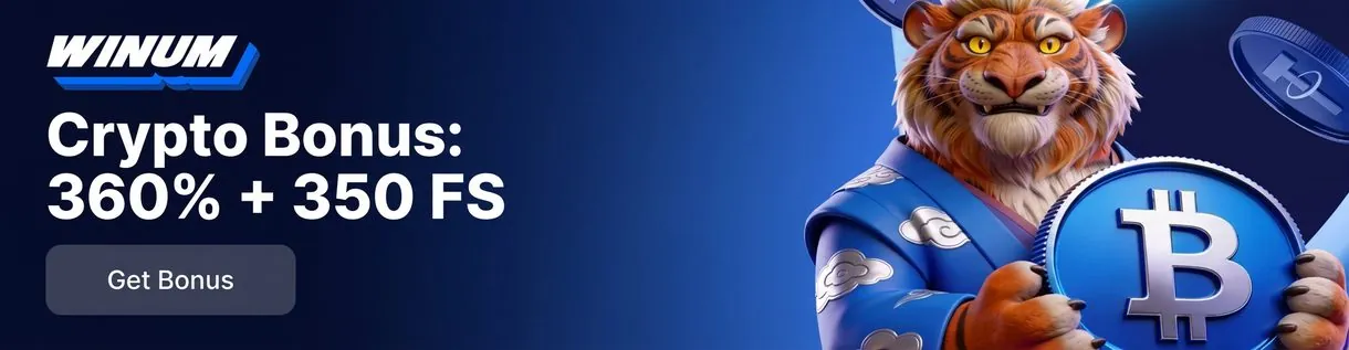 Winum crypto bonus 360% plus 350 free spins